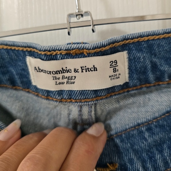 ABERCROMBIE & FITCH The Baggy Low Rise Jeans Waist 16” Like New Retro Inspired - Picture 6 of 7